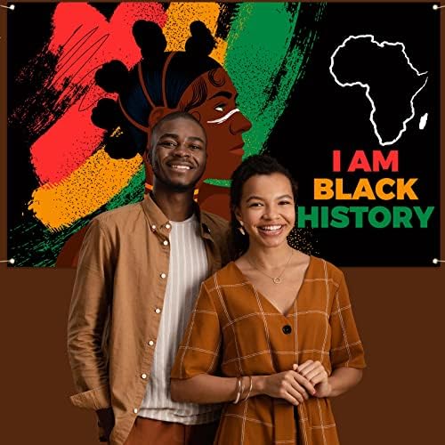 Pudodo Black History Mjesec Backdrop Banner Afroamerička Nacionalna Praznična Zabava Fotografija Pozadina Zidna Dekoracija