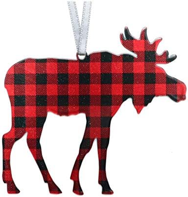 Lumberjack karirani Ornament losa, 4 inča, proizveden u SAD-u od strane d'ears # 8320