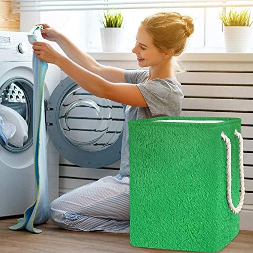 Inhomer Green Cement Texture 300D Oxford PVC vodootporna odjeća Hamper velika korpa za veš za ćebad igračke za odjeću u spavaćoj sobi