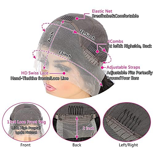 Body Wave frontalna perika ljepljive HD čipkaste prednje perike ljudska kosa 13x4 brazilske perike za ljudsku kosu za žene Izbijeljene čvorove prethodno iščupane dječjom kosom prirodne boje 150% gustine