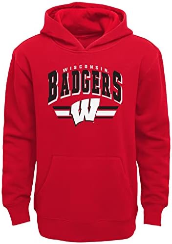 Outerstuff Wisconsin jazavci NCAA Kids MVP teška pulover flis dukserica, Kardinal Red