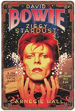 Dreacoss David Bowie & amp ;pauci sa Marsa Limeni znakovi 1972 Retro smiješni metalni znak Vintage poster zidna umjetnost za kuhinjski