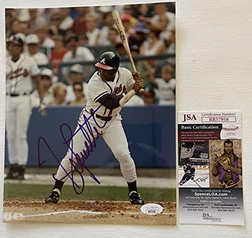 Terry Pendleton potpisan autogramirani sjajni 8x10 FOTO Atlanta Braves - JSA Ovjerena