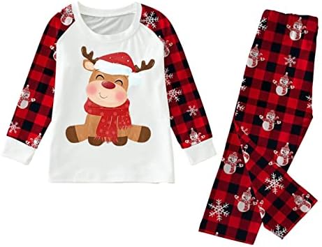 XBKPLO božićne jamme za obitelj, porodični pajamas Sleep Božićni podudaranje odjeće par pokloni za njega i njen roditelj-C