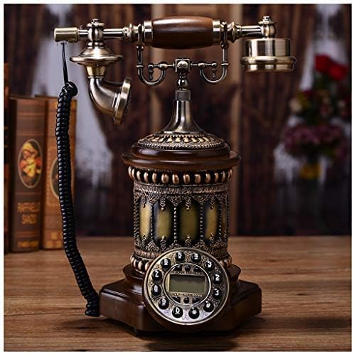 Mevida Europska retro telefon Početna Američka antička modna kreativna ured Fiksni telefon cilindrični krpa kože kože lične pozivatelje pozadinsko osvjetljenje