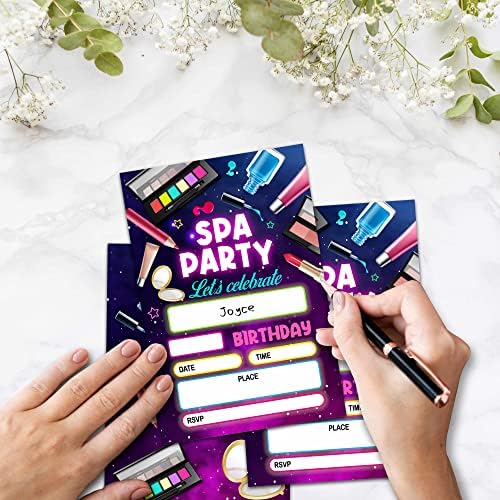 Kartice za rođendan za rođendan MERMERMU - dječaci ili djevojčice rođendanska zabava Pozovite karticu za popunjavanje, za djecu, dijete i tinejdžerku Bday Party Party Party Party Party Party, 20 poziva sa koverte - A007