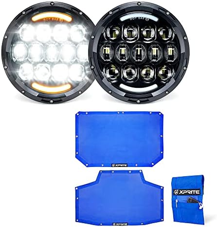Xprite 105W LED farovi i 2 kom suncobran kompatibilni sa Jeep Wrangler JK 2007-2018