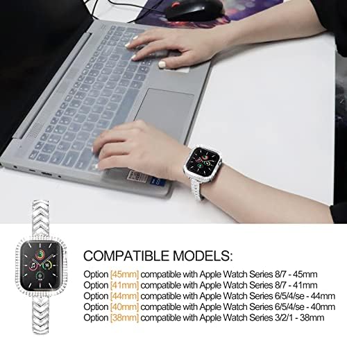 ReconMo Bling narukvica Kompatibilan sa Apple Watch Bands 41mm sa satovima, jedinstvena arrow Traka za Apple Watch Band Series 8/7,