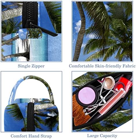 Toaletna torba, kozmetička torba za šminku za žene muškarce, plaža morska kokosova stablo