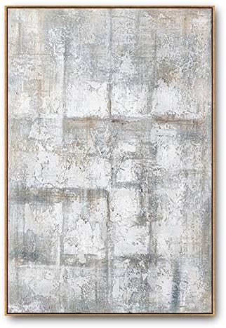Ručno slikano ulje na platnu, moderne slike siva kvadratna tekstura ručno rađena velika veličina ulje ručno slikarstvo na platnu apstraktno