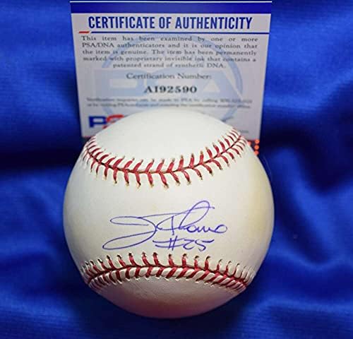 Jim Thome Psa DNK Coa Autograph Major League Oml Ručna potpisana bejzbol