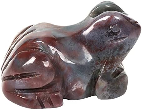 Frostal figurica loveliome tigarske žabe, mali ručni isklesan džep zacjeljivanje kristalno kip kipa za životinje 1,5 inča