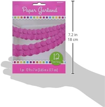 Amscan Brighper Pink Paper Garland, 12 '- 1 kom