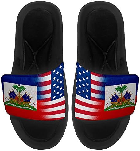 Expreitbest jastuk sa sandalama / slajdovima za muškarce, žene i mlade - zastava Haiti - Haiti Flag