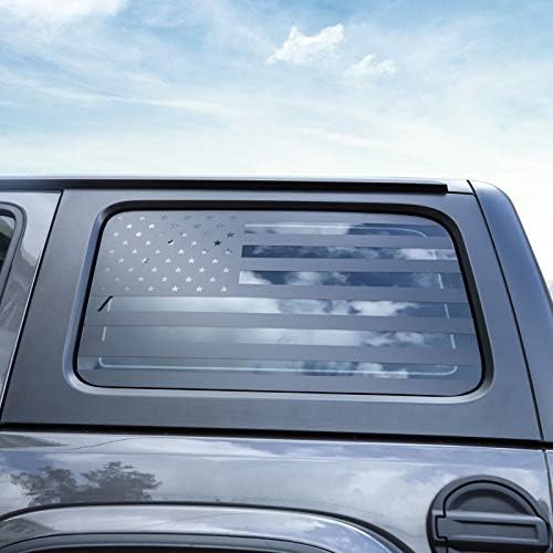 Jecar američka zastava zastava naljepnica za naljepnicu vinil stražnje prozor kompatibilna sa Jeep Wrangler 2018-2023 JLU