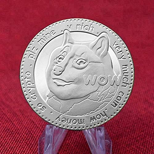1 pozlaćeni srebrni dogovi kovanica kovanica slatkog pasa uzoraka pasa Godina kolekcionarskog kovanica