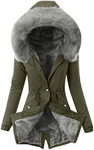 Nokmopo jakna Ženska ženska kaput Ženska zimska topla debela dugačka jakna kapuljač kapuljača Žene zimski kaputi