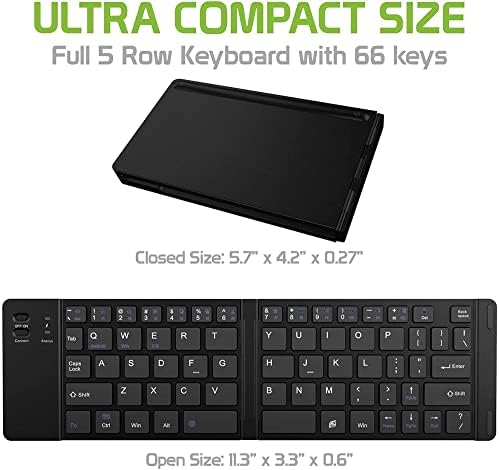 Radovi Cellet Ultra tanka sklopiva Bežična Bluetooth tastatura kompatibilna sa Oppo R1S sa držačem telefona-punjiva puna tastatura!