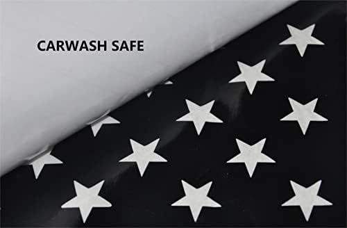 Ahpatlj Presut stražnji srednji prozor Američki zastava Vinil naljepnica kompatibilan sa GMC Sierra i Chevy Silverado 2019-2021, mat crna