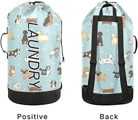Kigai ruksak za pranje veša slatka torba za pseće vezice, vodootporna torba za veš Organizator prljave odeće sa naramenicama putne