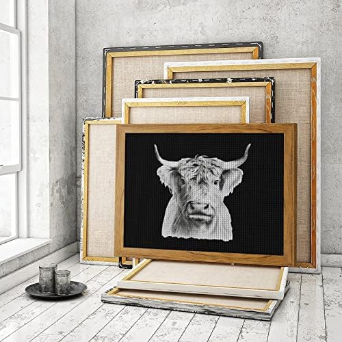 Smiješne visokoškolske kravlje dijamantski setovi za slike Slikovni okvir 5D DIY puni bušilica vještina zidna dekor za odrasle žuto