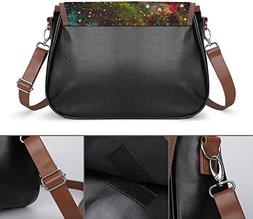 Šareni Univerzum Nebula zvjezdano nebo kožna Srednja torbica za ramena modne Casual torbe preko tijela s remenom