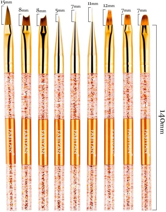 LYSLDH olovka za proširenje Thin Liner Nail Art Painting četkice za crtanje gradijent rezbarenje akrilnih alata za manikir zlato