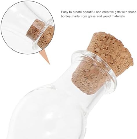 Veemoon Terrarium fioon boce mini staklene boce Slatke Jars bočice s bočicama od corka Stakleni bočice za umjetničke zanate projekte Dekoracija za zabavu 12pcs male staklene jarske boce boce