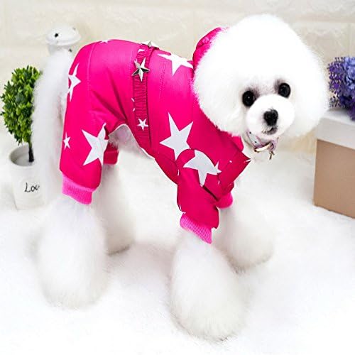 Selmai Snawit za male pse od runa postrojene zvezde sa kapuljačom sa kapuljačom sa kapuljačom sa četiri noge zimski kaputi Puppy Doggie