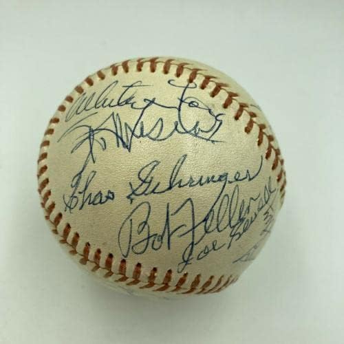 Beautiful Hof Multi potpisan bejzbol Joe McCarthy Ernie Banks Stan Musial JSA COA - AUTOGREMENA BASEBALLS