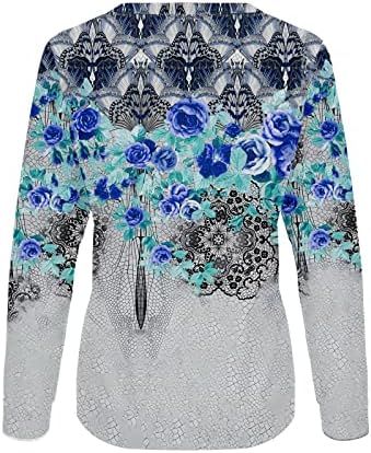 Ženska moda Žene dnevni list O vrat Duks okrugli izrez Fit pulover vrhovi Ležerne prilike dugih rukava majica plava