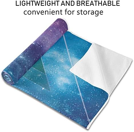 Pokrivač sa augenstern joga Galaxy-Sky-Green-Triangle Yoga ručnik Yoga Mat ručnik