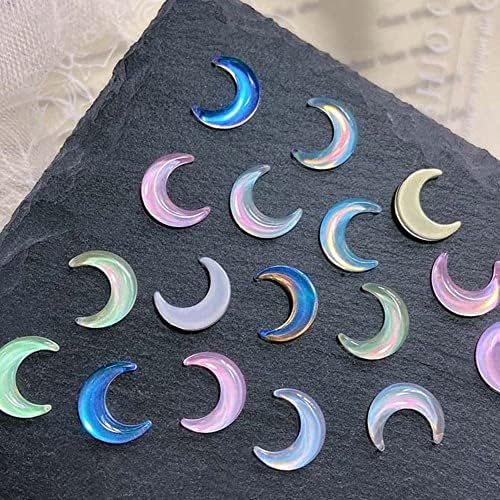 5kom / Set Aurora Crystal Moon Nail Rhinestones nakit za nokte nakit za manikuru modni 3d nail Art bušilice ukrasi za nokte -