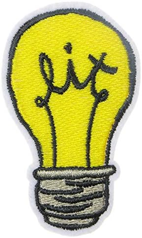 JPT - Žuta žarulja janjeća min ideja slatka crtani izvezeni aplicij željezo / šivaju bodene značke slatki logo zakrpa na vest jaknu košulje
