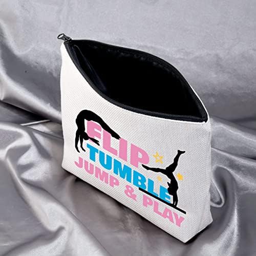 Meikiup Gimnastika šminke za žene djevojke Gimnastička inspirativna poklona Flip Tumble Skok & Play Tumbling Girl Travel Bag