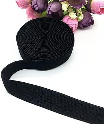 Herrmosa 5/8 15mm gumena traka elastična traka za djecu s kravatom za kosu haljina čipkasta obloga šivanje naramenica ženske trake za grudnjak 1metar-Crna