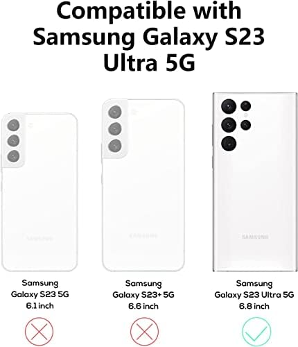 Hosgor Galaxy S23 Ultra za žene, Bling Glitter Poboljšanje srce za srce i fotoaparat Zaštita sočiva Soft TPU Shootofoff Curper Case za Samsung Galaxy S23 Ultra 5G 2022 6.8inch -