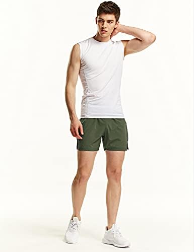 Athlio 2 Pack muške kratke hlače za trčanje, vježbanje Hlače za vježbanje, brzo suhe mrežice sportske atletske kratke hlače sa džepovima