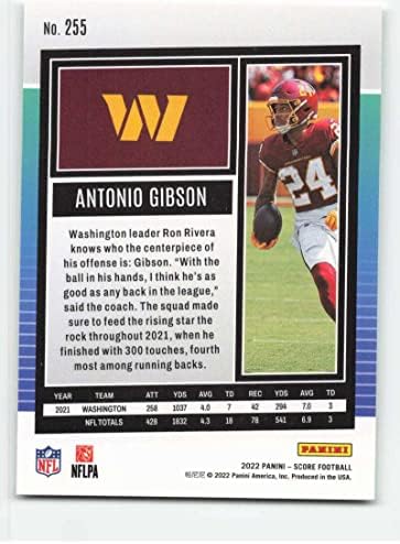 2022 Ocjena 255 Antonio Gibson NM-MT Washington zapovjednici Fudbal NFL