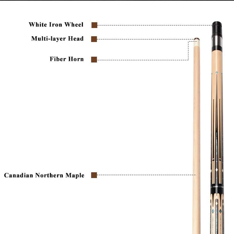 Cue Billiard Stick Cue Savjeti 57 21oz Maple Bazen Cue Stick 10,5 / 11,5 / 12,5 mm Savjeti, Vrlo lijep hvataljci, sa 15 cm Produžni