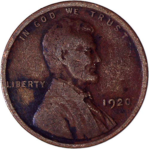 1920 Lincoln pšenični cent 1c sajam