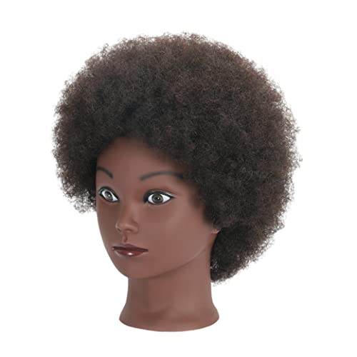 WikNifo Kinky Curly Mannequin glava ljudska kosa za frizerski salon praksa Manikin Kozmetologija lutka trening glava pletenica Styling sa postoljem