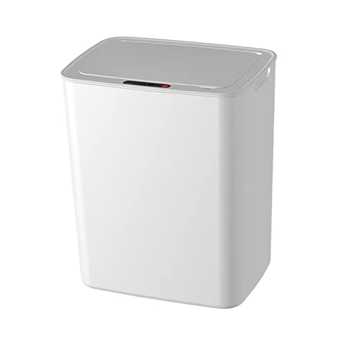 Gazechimp Trash može inteligentno smeće bin 14l kapacitet na dodir bez uskih otpadnih kante za smeće za smeće za kupatilo za kupatilo, bijeli udar bez pogotka
