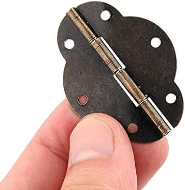 IRDFWh 10pcs 46 * 35 mm Ovalna kutija Dodatna oprema Antička šarke 6-rupe čipkasti šarke za čipke za namještaj Konektori za namještaj