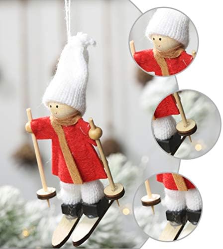 TENDYCOCO 3kom Božić Hanging ukras snjegović skijanje Božić Tree Privjesci za Božić Home Party ukras