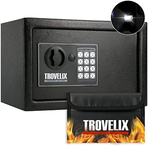 Trovelix mala sigurna kutija za dom sa senzorskim svjetlom, sigurnosna kutija sa ključevima, Čelična Mini sigurna kutija za novac