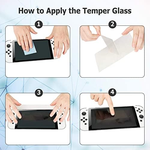 Zaštita ekrana od kaljenog stakla od 2 pakovanja za Nintendo Switch OLED