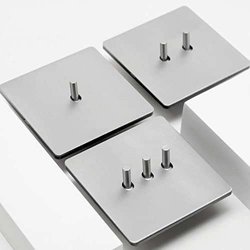 HSCW Silver Toggle Switch Loft Industrial Style Light Luksuzni četkani bakreni biranje Jednoj / dvostruko upravljanje ploča od nehrđajućeg