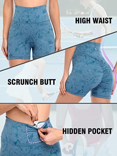 Attraco Bikerske kratke hlače za žene plijen kratke hlače Scrich Workhout Shorts sa skrivenim džepom