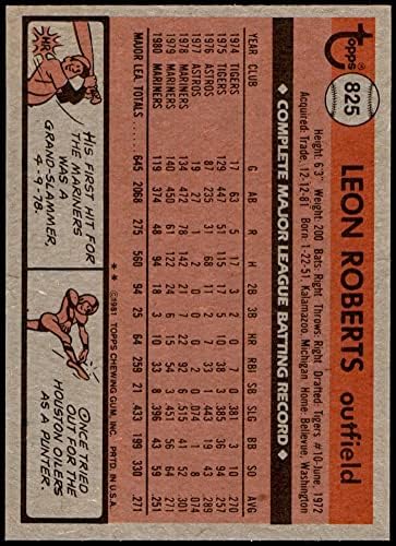1981 TOPPS # 825 t Leon Roberts Texas Rangers NM Rangers